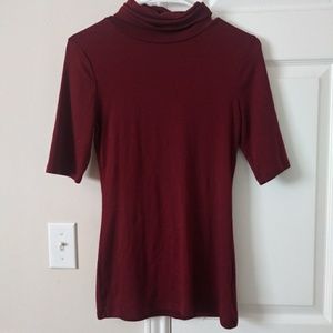 Red short sleeve turtleneck